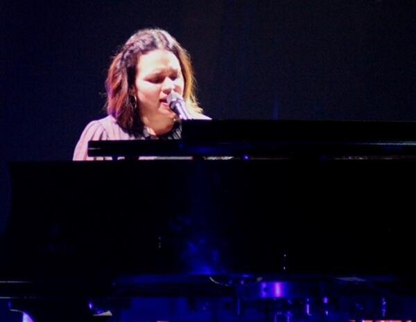  Norah Jones, in her most familiar spot. Photo: Melissa Ruggieri/AJC