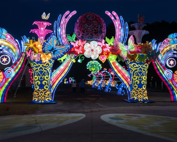 Beautifully designed displays light the way at the Winter Lantern Festival taking place  at Gwinnett County Fairgrounds through Jan. 5, 2025.