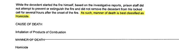 A medical examiner for the GBI ruled the death of Thomas Henry Giles to be a homicide, based on the GDC's investigation that showed "delay and negligence” of officers in removing him from his unventilated cell. (Georgia Bureau of Investigation)