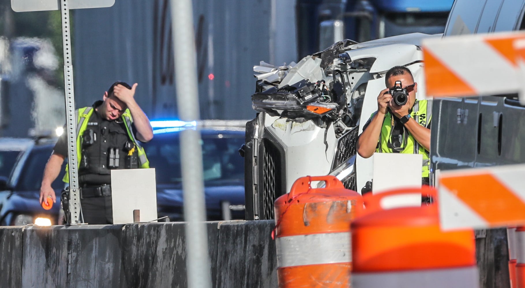 I-285 wreck near Roswell Road