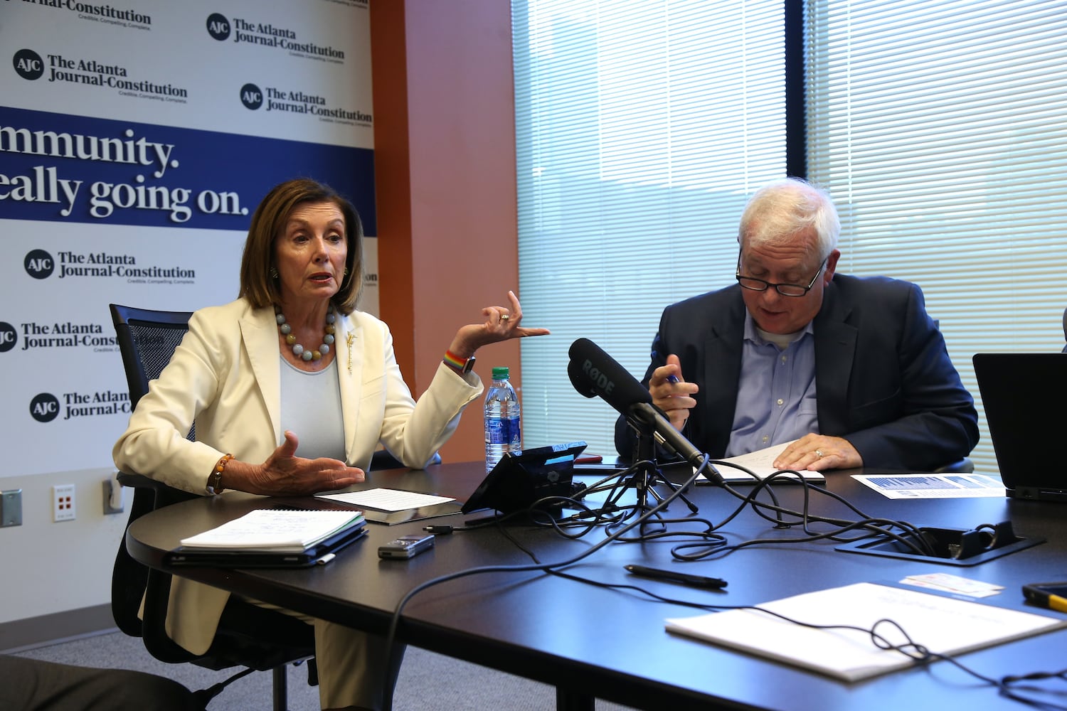 Nancy Pelosi visits the AJC