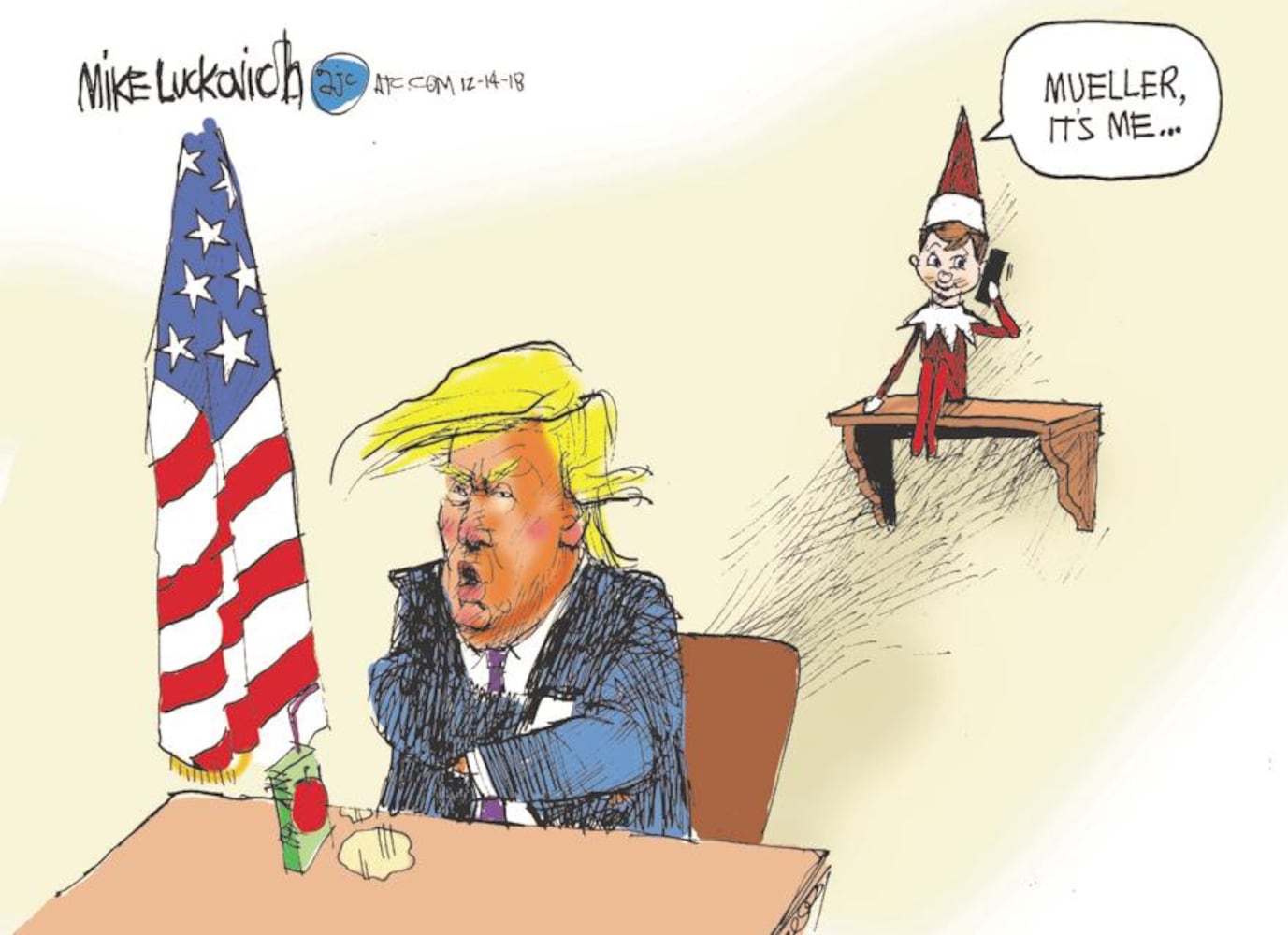 Mike Luckovich starts his Round File for December 2018