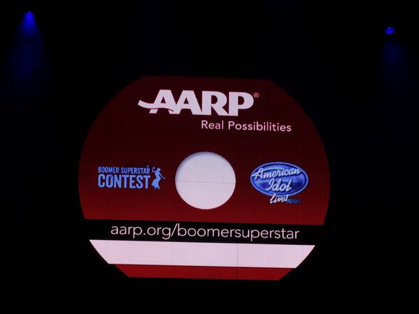 Amusingly, AARP is a sponsor of the tour. The average viewer age of "Idol" season one was 32 years old. The average age this past season? 53. So this sponsorship makes sense because AARP solicits folks when they hit 50. CREDIT: Rodney Ho/rho@ajc.com