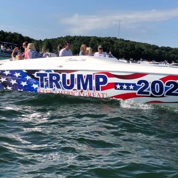 The Great American Boat Parade drew several thousand boaters to Lake Lanier on Sunday, Sept. 6, 2020. Photo courtesy of Dustin Melton.
