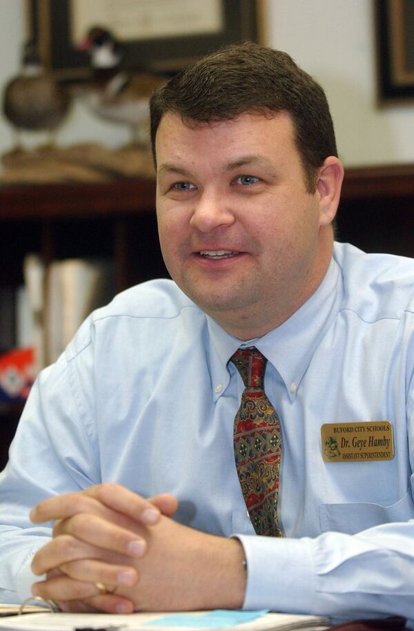 Geye Hamby, superintendent of Buford City Schools. AJC file photo