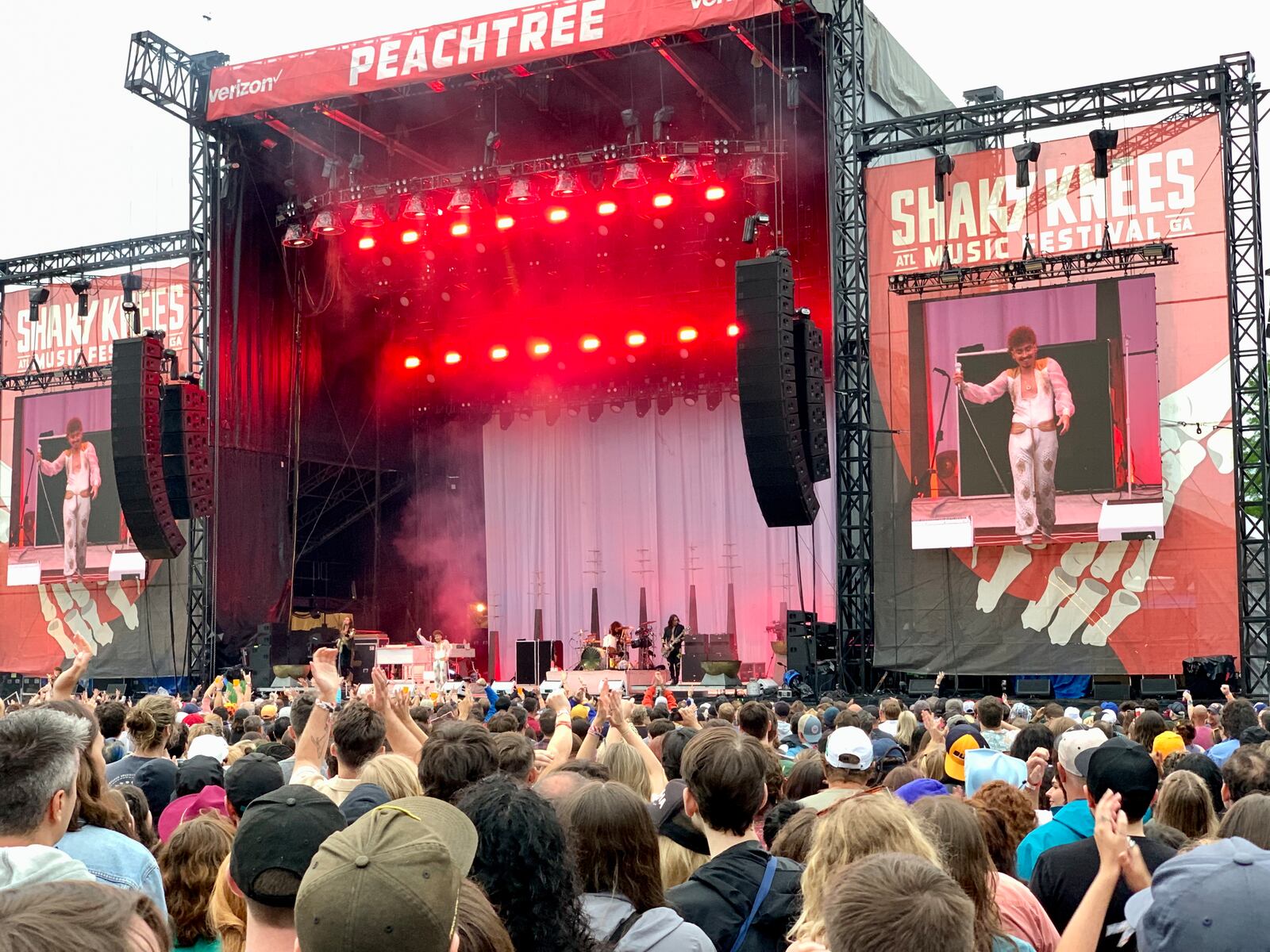 The crowd applauds as Greta van Fleet performs at Shaky Knees music festival on Friday, May 5, 2023. (Taylor Croft/taylor.croft@ajc.com)