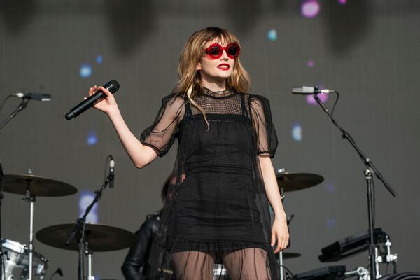 FILE - Lauren Mayberry of Chvrches performs at the BottleRock Napa Valley Music Festival on May 27, 2022, in Napa, Calif. (Photo by Amy Harris/Invision/AP, File)