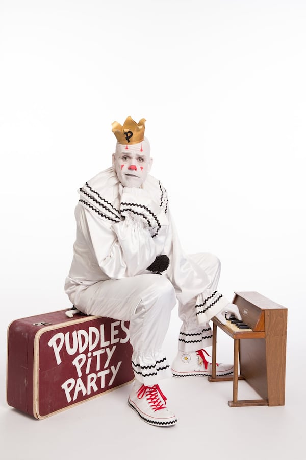 Puddles the clown (aka Big Mike Geier) embarks on the inaugural “Puddles Pity Party & Friends Holiday Jubilee.” CONTRIBUTED BY EMILY BUTLER