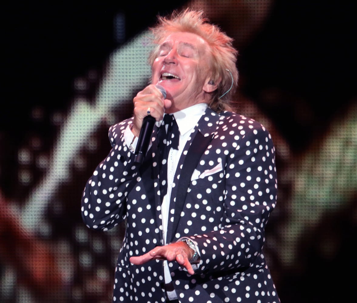 The legendary Rod Stewart energized a sold out crowd at Ameris Bank Amphitheatre on Wednesday, August 31, 2022 with Cheap Trick as the opening act.
Robb Cohen for the Atlanta Journal-Constitution