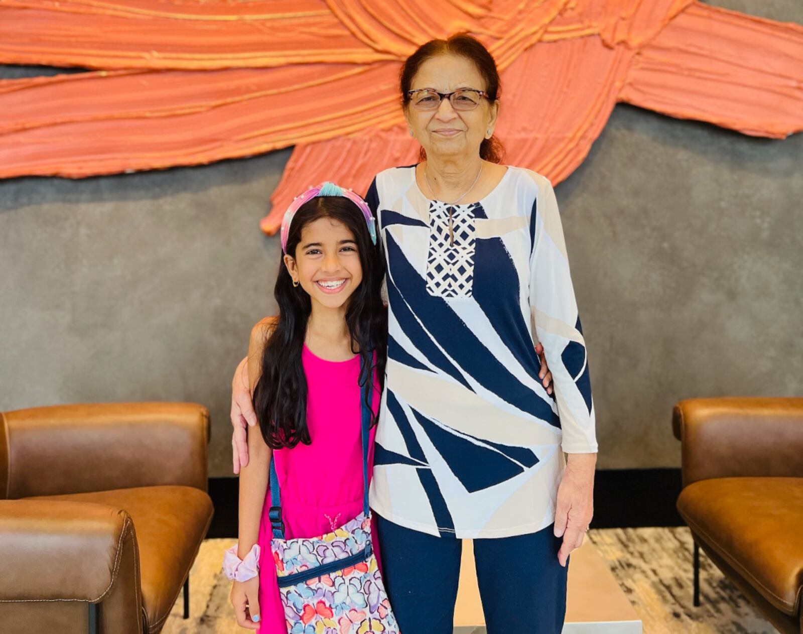 Kaiya Desai, left, helped “Dida”, her grandmother, in her recovery from a stroke. (Photo Provided by Desai Family)