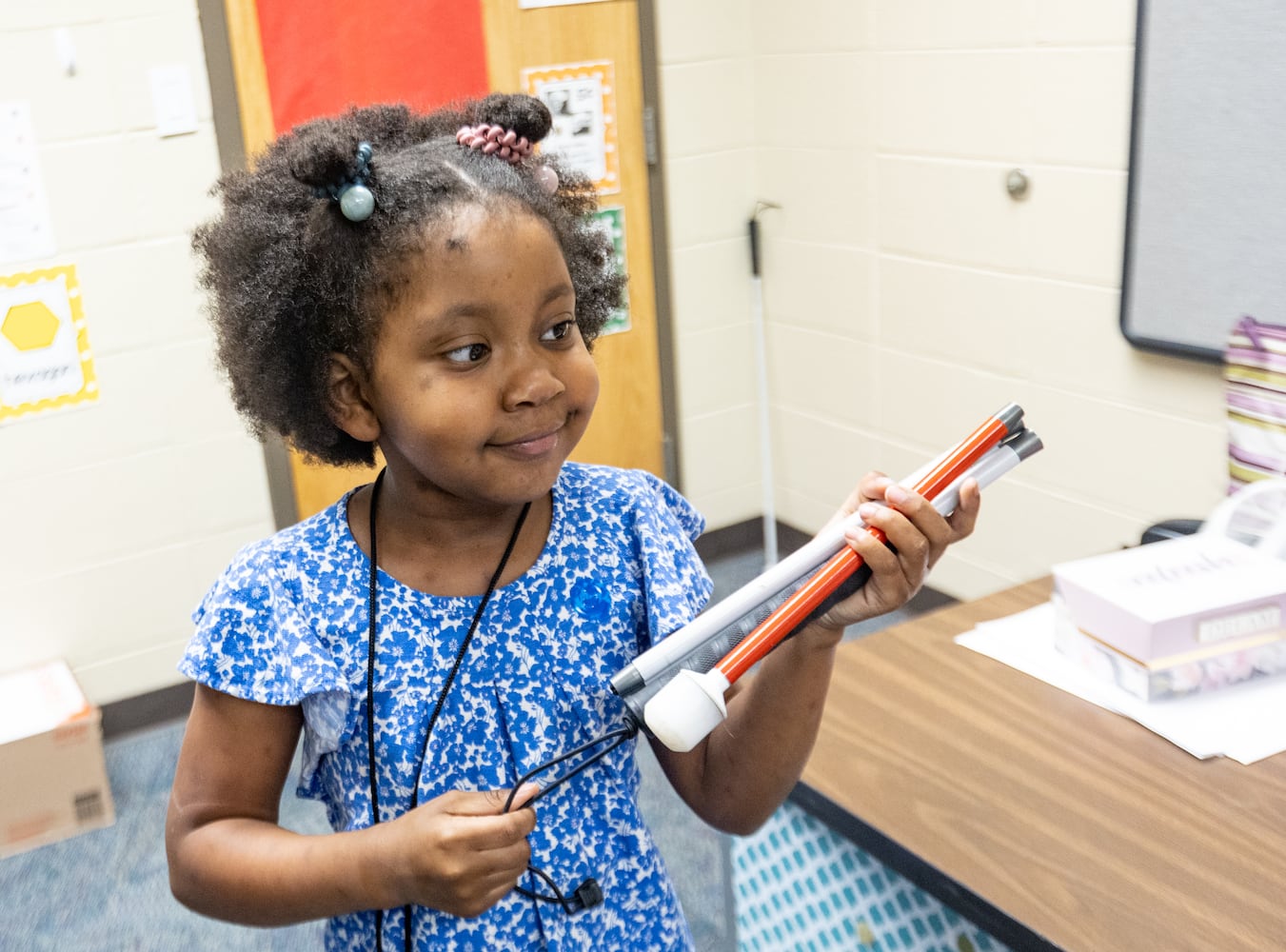 blind students learn from Tracy Fitch