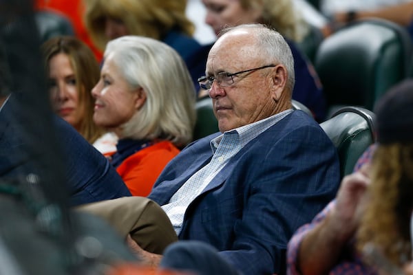 Hall of Fame pitcher and former Texas Rangers president Nolan Ryan looks on during Game One of the American League Division Series on Oct. 5. In 2011, Ryan recommended that the Rangers raise the height of its upper deck guard rails after a fan fell to his death. (Photo by Tim Warner/Getty Images)