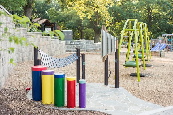 Resurgens Charitable Foundation helped build this playground in Chastain Park to help physically challenged children. Courtesy of Tim Harman