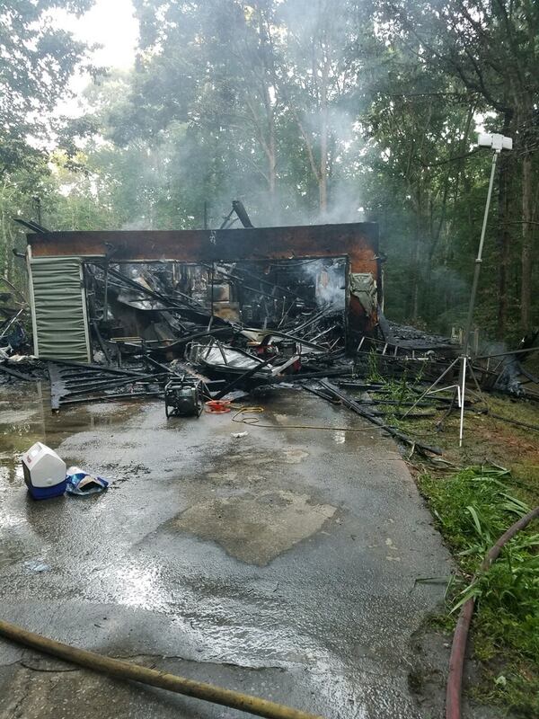 The home on Hillside Drive was gutted by fire Thursday night.