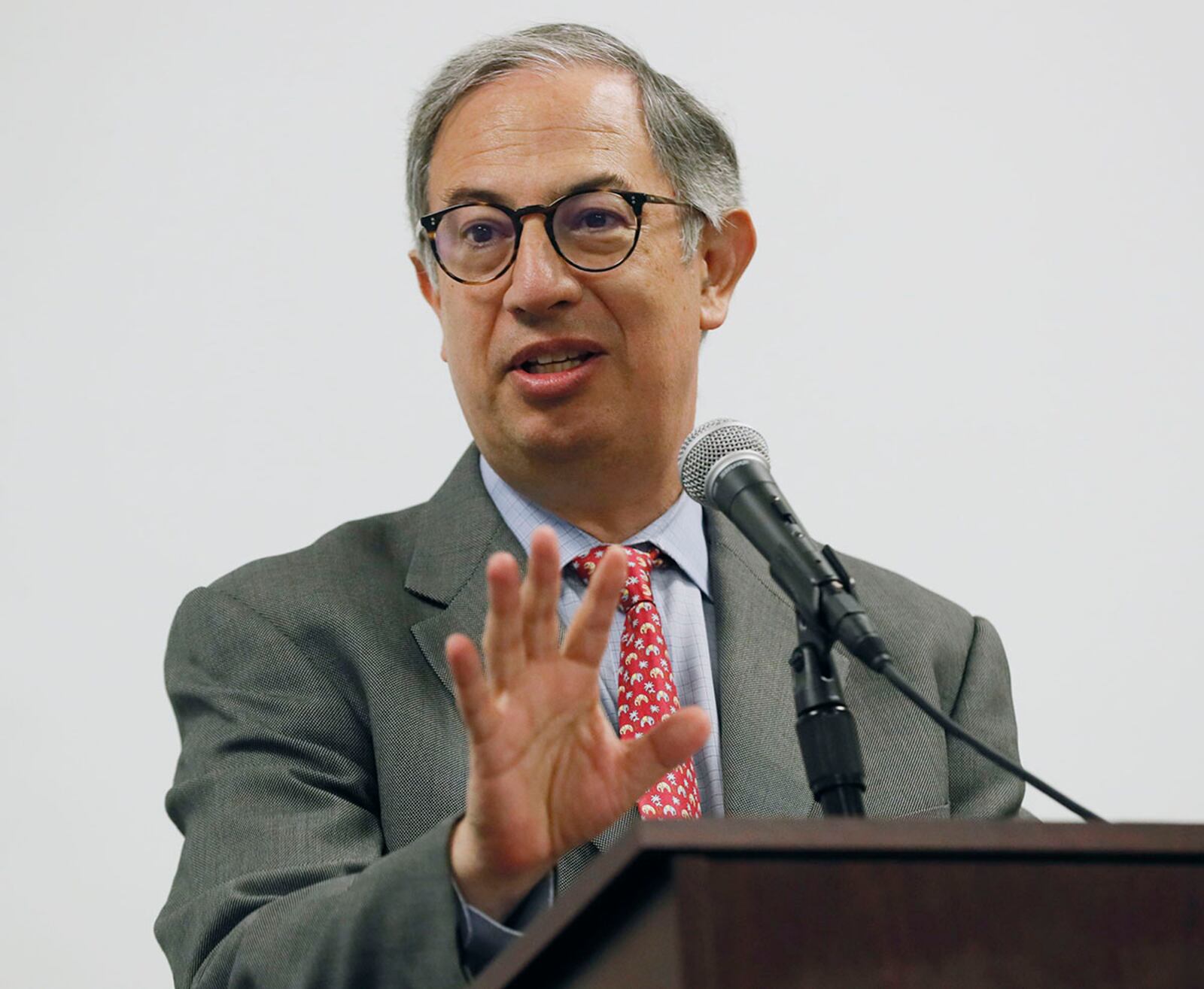 In this file photo, Dr. Carlos del Rio speaks at the press conference.     Bob Andres / robert.andres@ajc.com