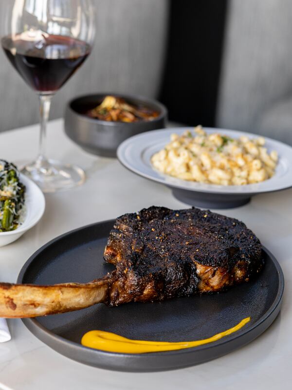 Bone-in ribeye from the menu of The Americano.