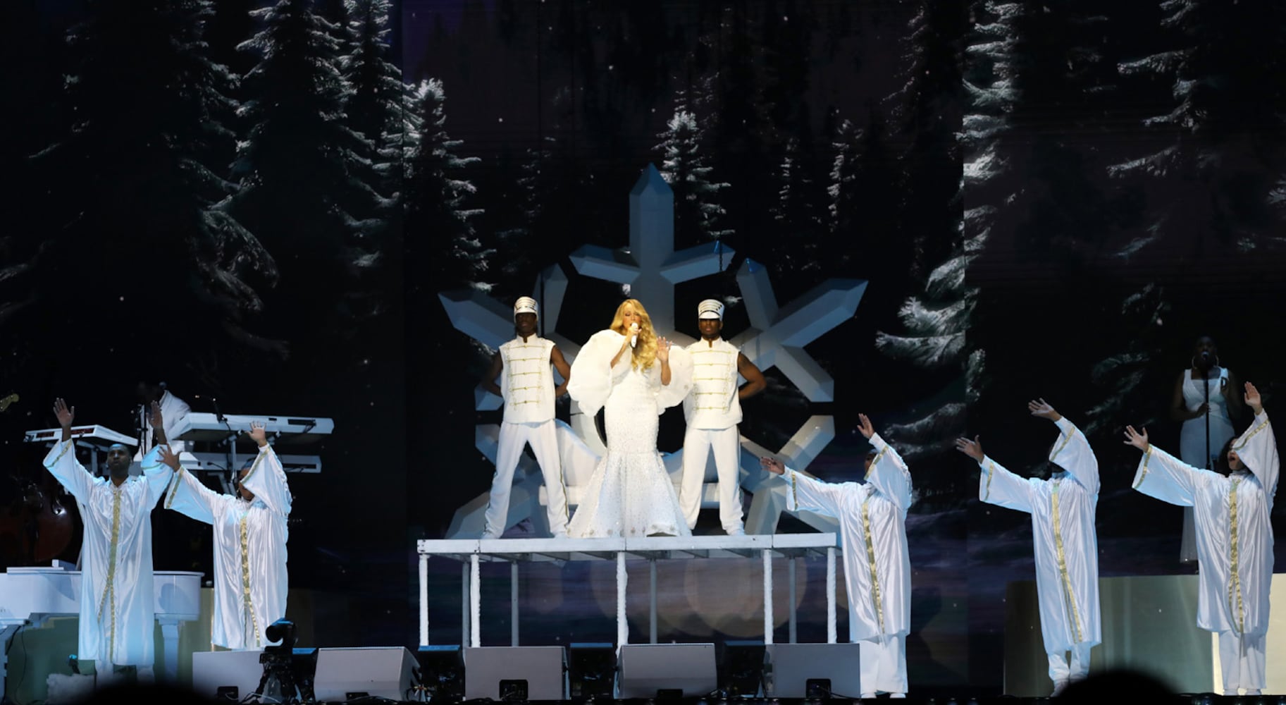 Mariah Carey brought a Holiday Celebration to sold out State Farm Arena on Saturday, November 23, 2024 on her Christmastime Tour..
Robb Cohen for the Atlanta Journal-Constitution