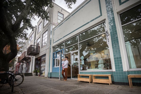 A customer leaves Back in the Day Bakery in the heart of Savannah's Starland District. Stephen B. Morton for The Atlanta Journal-Constitution
