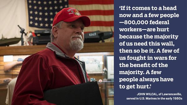 John Wilcal, of Lawrenceville, served in the U.S. Marines in the early 1980s. (ALYSSA POINTER/ALYSSA.POINTER@AJC.COM)