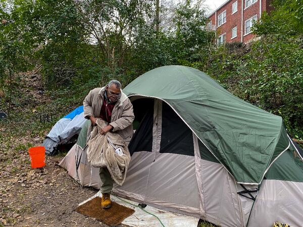 Tracey Hardin lived on the streets of Atlanta through consecutive winter seasons, in a pandemic and with asthma.  Photo Credit: David Murray Jr.