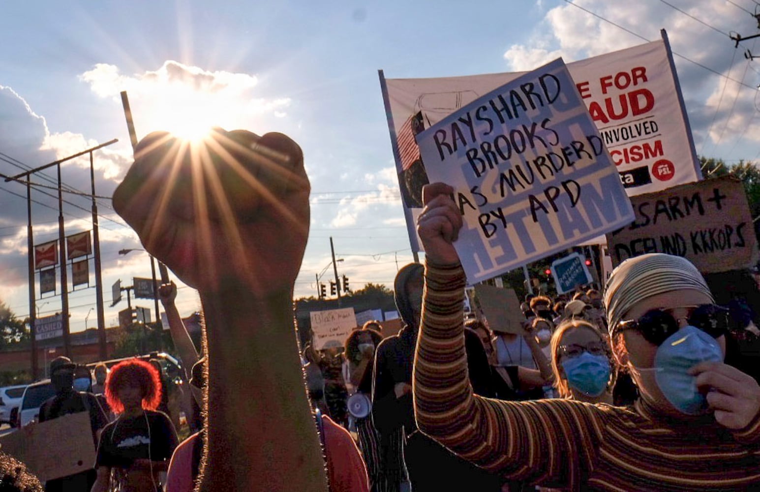 PHOTOS: Protesters gather in Atlanta over Friday’s police shooting