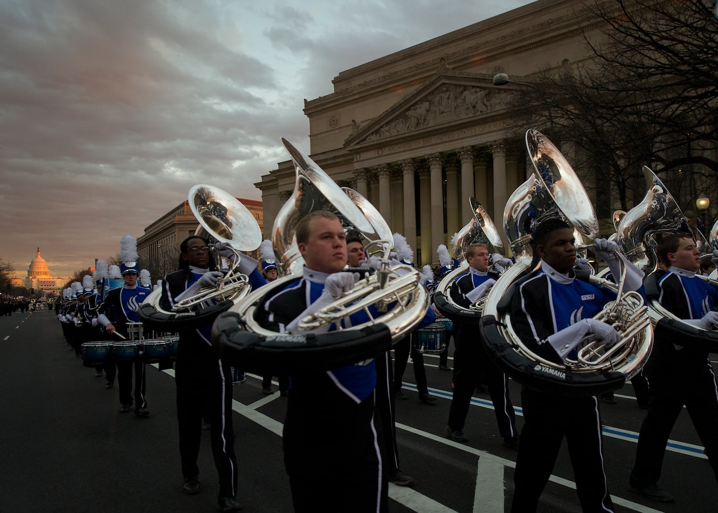 GSU marching band performs in inaugural parade