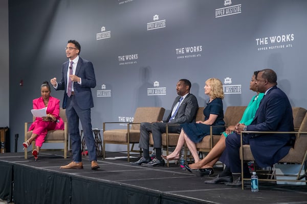 Former mayoral candidate Antonio Brown speaks during an Atlanta mayoral forum on Wednesday, July 21, 2021. (Alyssa Pointer/Atlanta Journal Constitution)