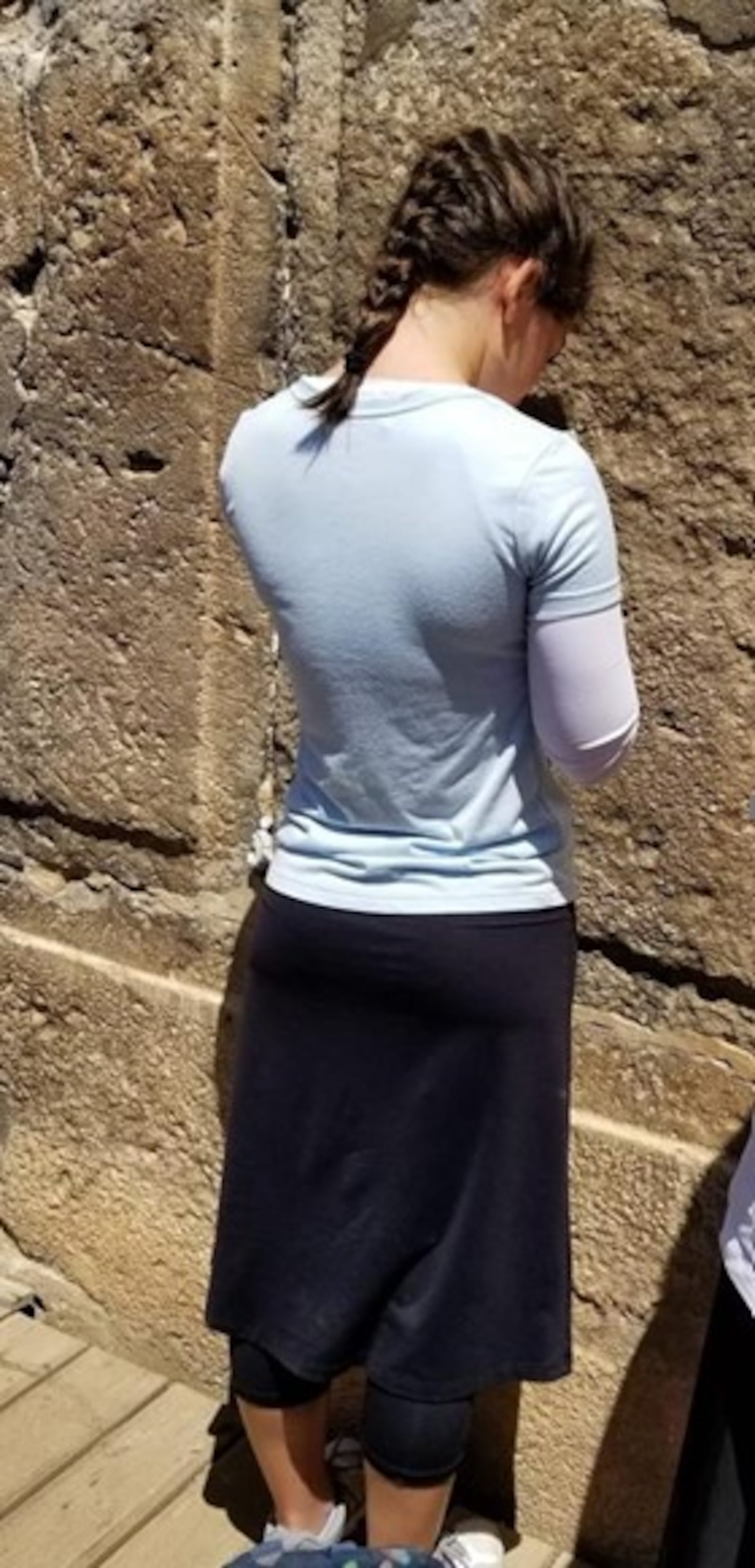 Rose Lubin prays at the Western Wall in Jerusalem. Family photo