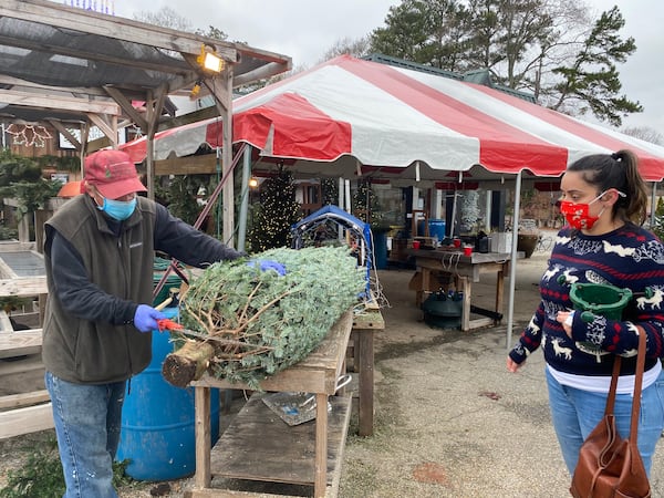 Marissa Bonet shopped for her Christmas tree later than she usually would and found no trees taller than six feet this week. With the pandemic, many tree shoppers depleted inventories just after Thanksgiving.