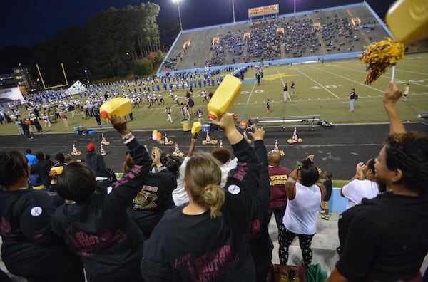 Friday night lights are bright in Georgia, but they shine a little brighter in some high school football stadiums, where the size rivals that of some colleges. Here are Georgia's biggest high school stadiums (by capacity), according to WorldStadiums.com: Above: Fans cheer at James R. Hallford Stadium in Clarkston. The stadium was built in 1968 and holds 15,600. It is home to DeKalb County high schools.