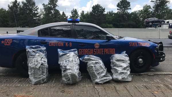 Authorities seized more than 70 pounds of marijuana.