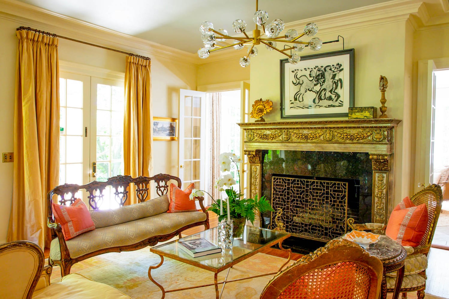 Designer wallcovering gives a serene vibe at Druid Hills home