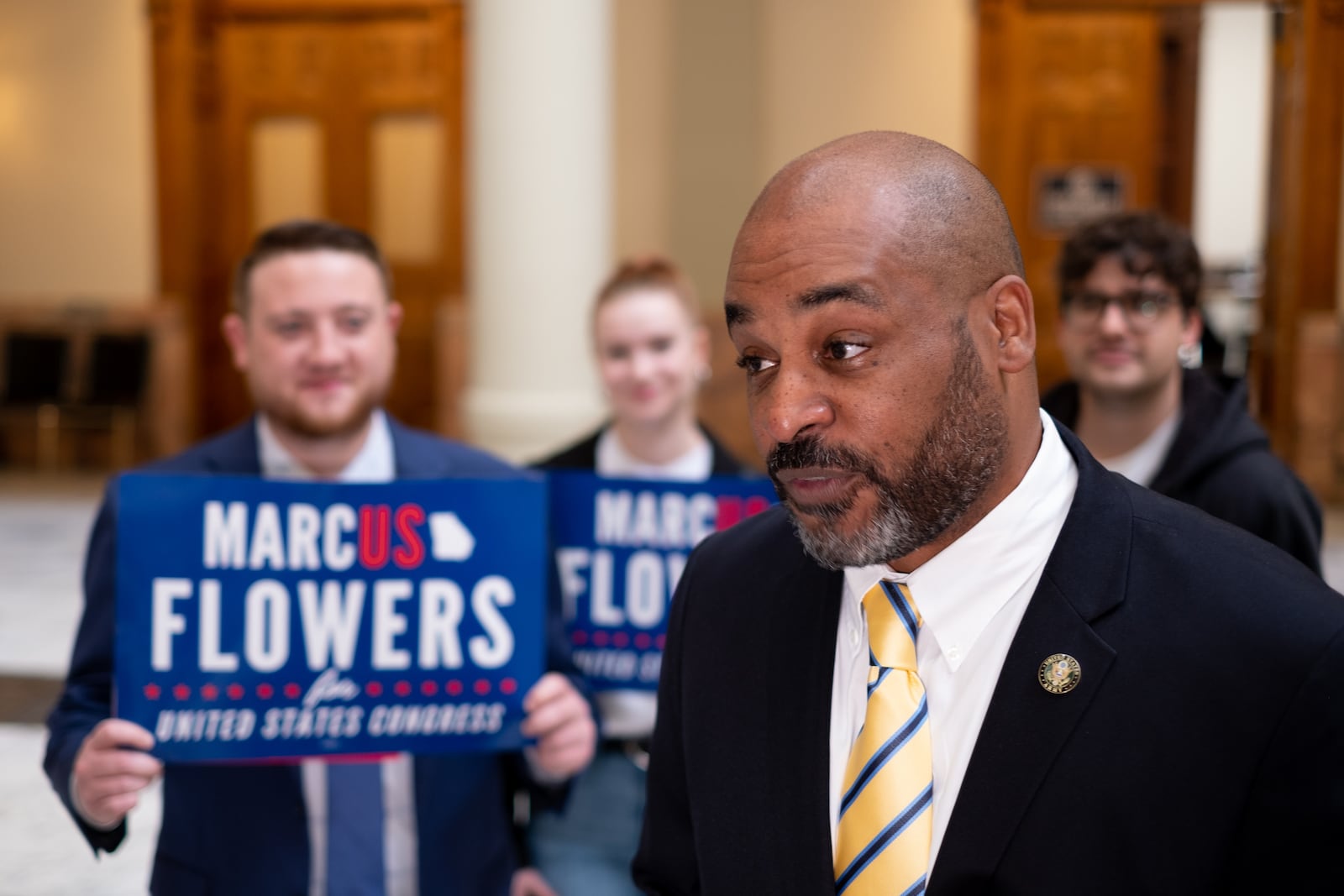 Democrat Marcus Flowers faces U.S. Rep. David Scott, D-Atlanta, in the upcoming election. Scott is running for a 12th term in office.