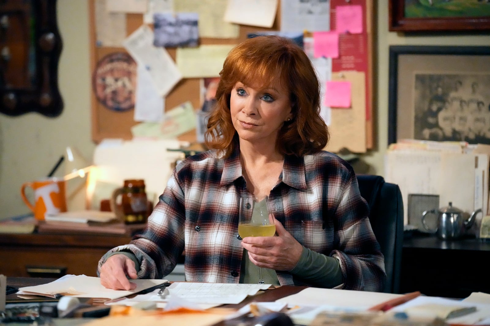 This image released by NBC shows Reba McEntire in a scene from "Happy Place." (Casey Durkin/NBC via AP)