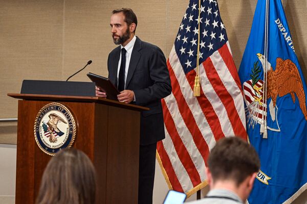 Special counsel Jack Smith speaks to reporters in Washington on June 9, 2023. Federal prosecutors examining former President Donald Trump’s attempt to hold onto power following the 2020 election requested surveillance and other security footage recorded at Atlanta’s State Farm Arena. (Kenny Holston/The New York Times)