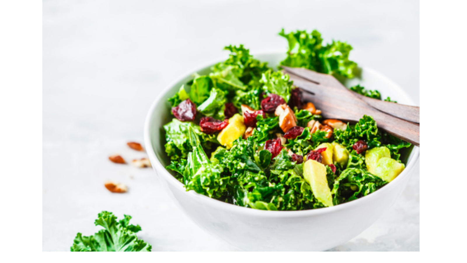 The Good as Burgers kale salad is flecked with dried cranberries, pecans, onions and apples. Courtesy of Good as Burgers