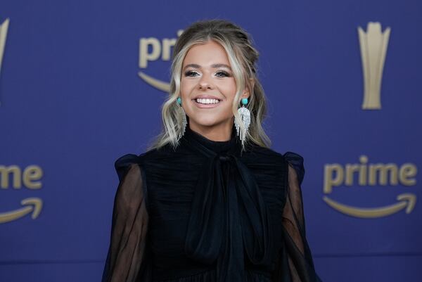 Anne Wilson arrives at the 59th annual Academy of Country Music Awards on May 16 at the Ford Center in Frisco, Texas. (AP Photo/LM Otero)