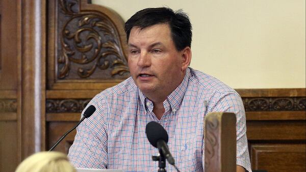 Jerry Frasher, who was having an affair with Amy Mullis, testifies during the murder trial of Mullis' husband, Todd Mullis, who was convicted Monday, Sept. 23, 2019, of impaling his wife with a corn rake Nov. 10, 2018, on their Iowa farm.