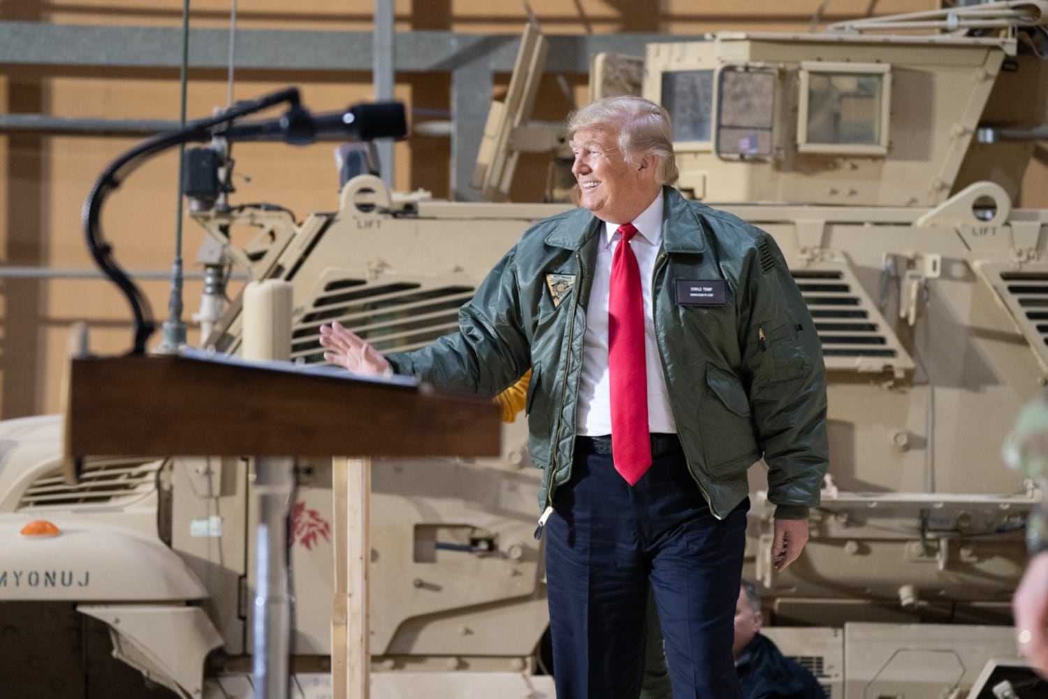 Trump makes unannounced visit to troops in Iraq