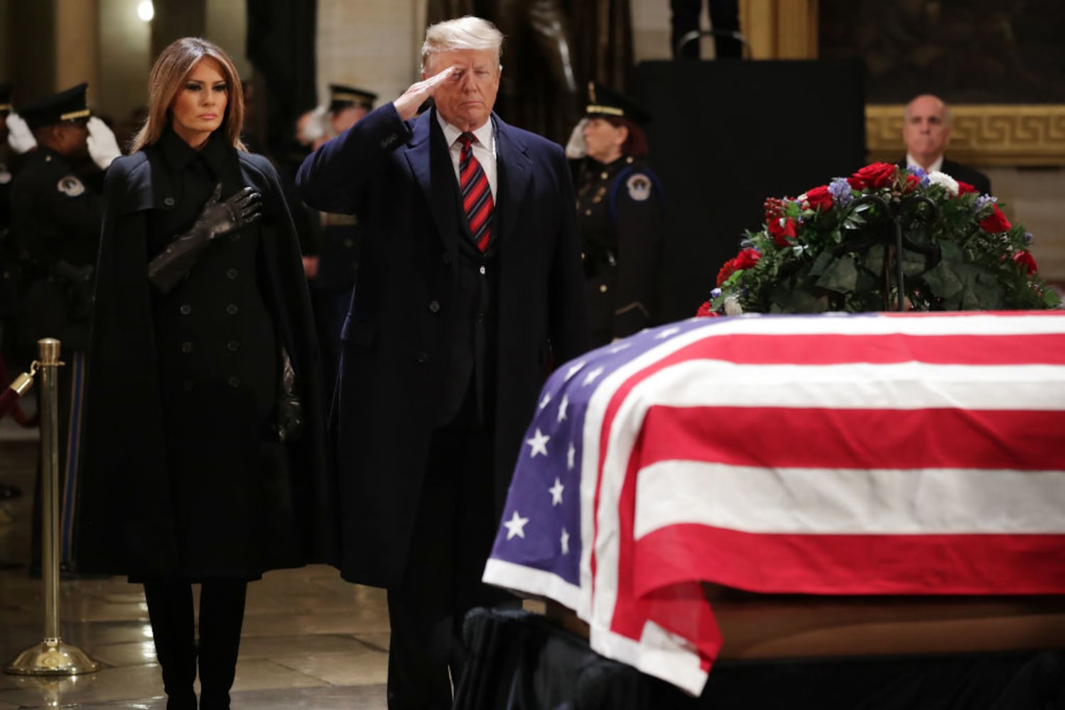 Photos: Family, friends, colleagues pay final respects to George H.W. Bush