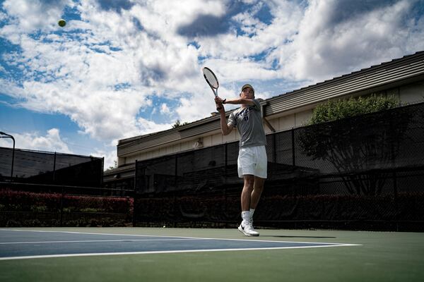 Will Grogan practices tennis in Dallas. As young people across the country are returning to school, many, including Grogan, are struggling to recover from lingering post-COVID neurological, physical or psychiatric symptoms. (Nitashia Jonson/The New York Times)