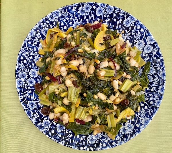 No-recipe Sauteed Greens and Things. (Ligaya Figueras / ligaya.figueras@ajc.com)