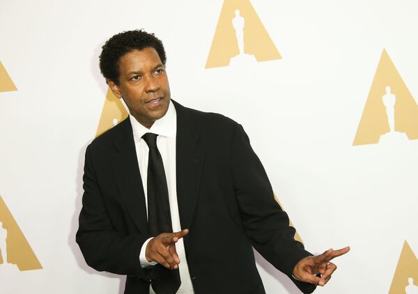 Denzel Washington arrives at the 2017 Oscar Nominees Luncheon at the Beverly Hilton Hotel in Beverly Hills, CA.