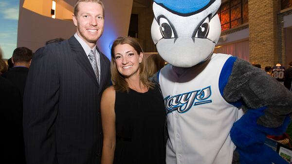 2008 Photo of Roy and Brandy Halladay. (Photo by David Cooper/Toronto Star via Getty Images)