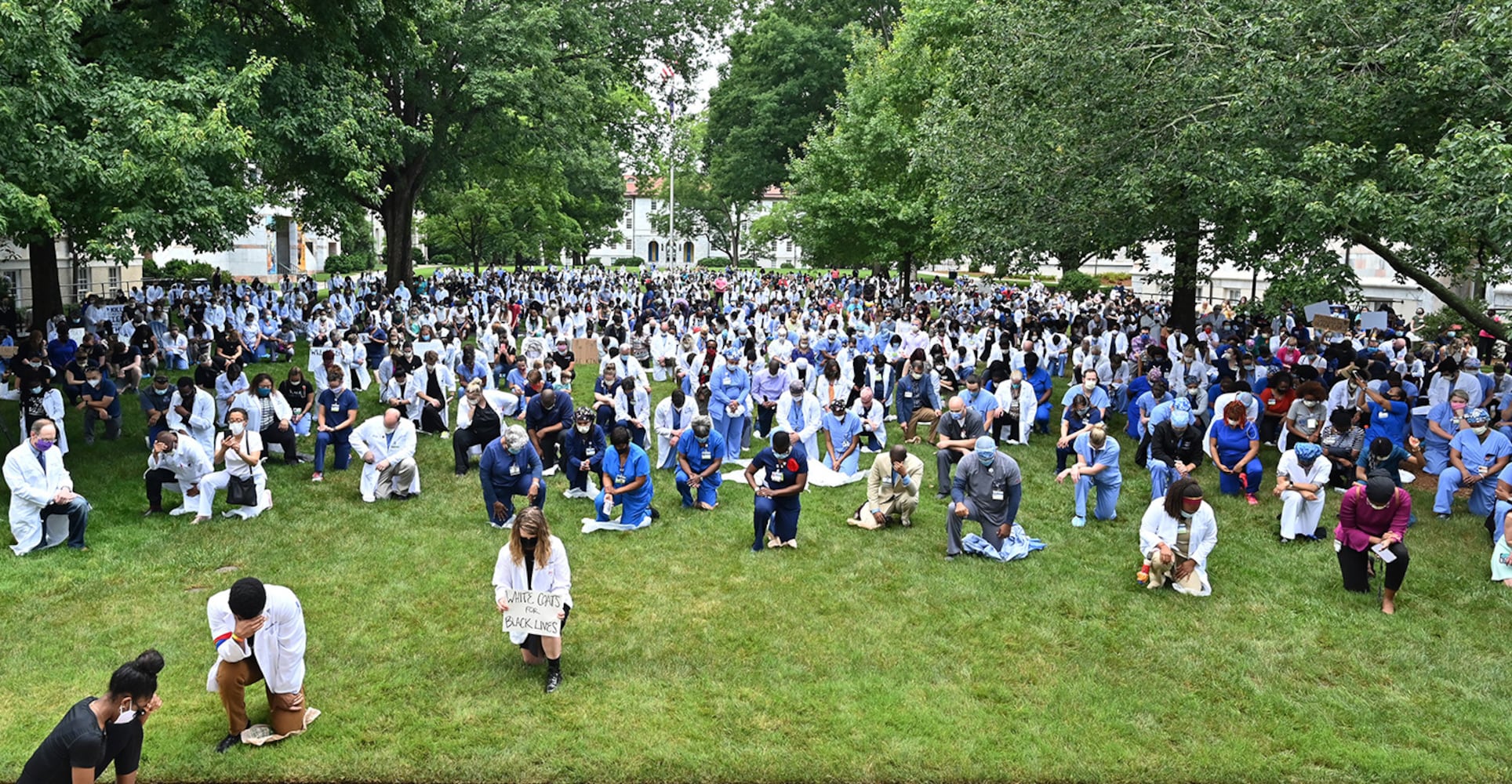 Photos: White Coats for Black Lives demonstration at Emory