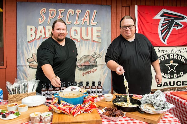 Fox Bros. Bar-B-Q Brisket Chili can be used to make Frito pie. Shown here are Fox Bros. brothers (from left to right) Jonathan Fox and Justin Fox. CONTRIBUTED BY MIA YAKEL 2016