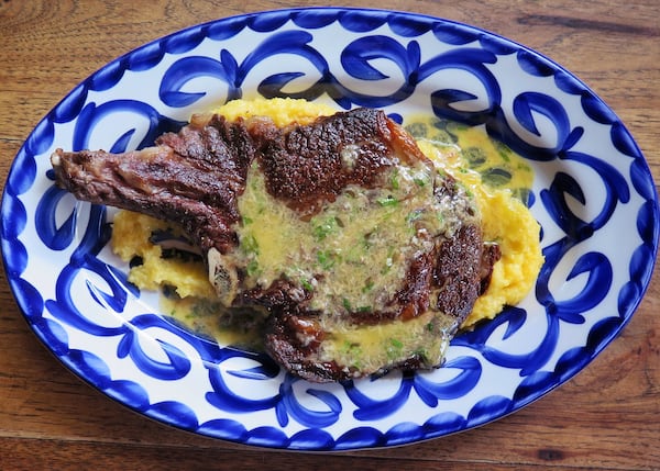  Osteria Mattone is serving a Father's Day special of bone-in ribeye with truffled polenta./ Photo credit: Ryan Pernice