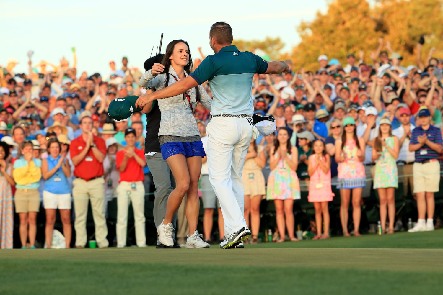 Masters 2017 champion Sergio Garcia and fiancee Angela Akins