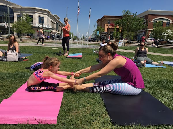 The Greene Town Center’s Yoga on the Square series. CONTRIBUTED