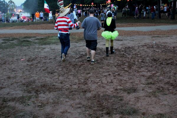 TomorrowWorld became a muddy mess in a hurry. This was taken on Friday, before the real troubles started. AJC photo: Melissa Ruggieri